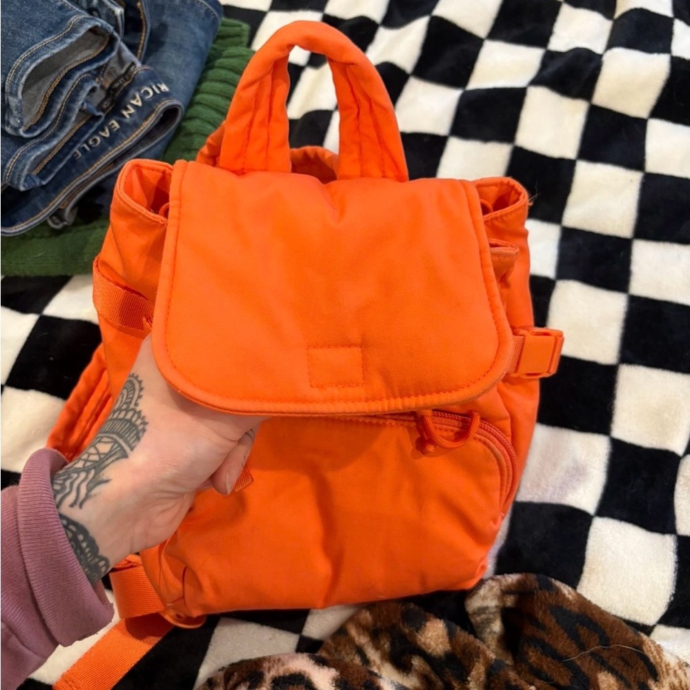 Bright Orange Vera Bradley Mini Backpack